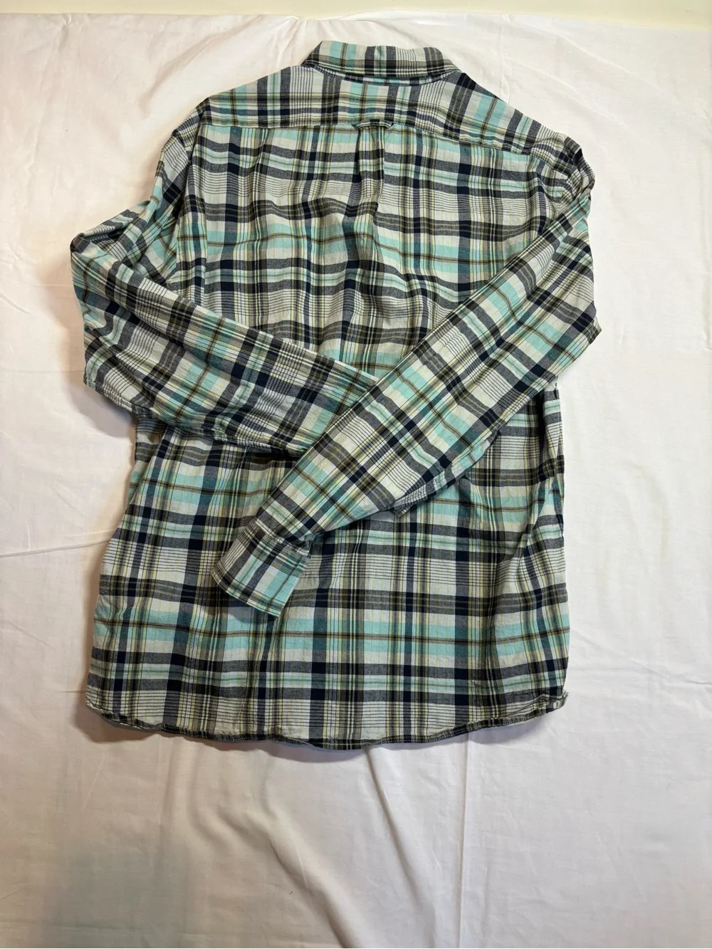 J.CREW Men's Large Indian Madras Slim Long Sleeve Shirt Button Up Plaid, Casual